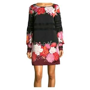 Laundry by Shelli Segal floral long sleeve dress sz 8
